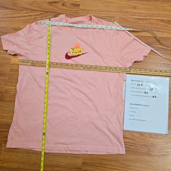 Nike Spring Break Mens T shirt Size XL Pink 2 sided Print FQ3748-697 Palm Trees - Picture 8 of 8